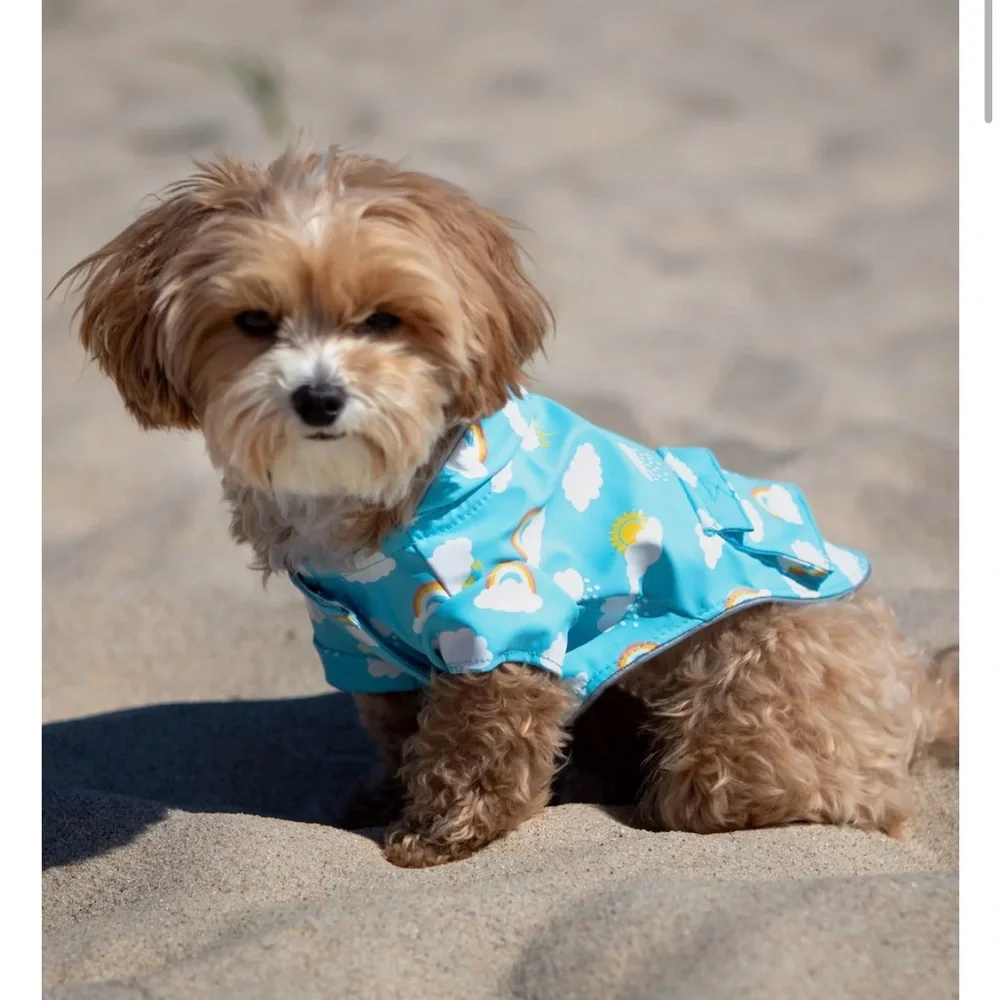 Canada Pooch‎ Clouds Wet Reveal Dog Torrential Tracker Rain Jacket Sz 12 8-12lbs